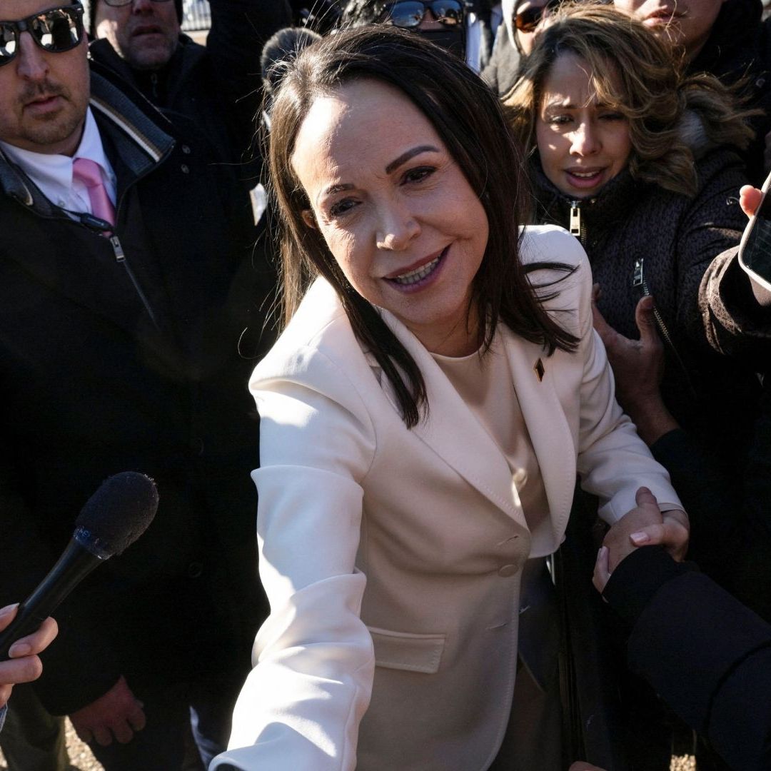 La dirigente venezolana emitió sus primeras declaraciones públicas después de completar las reuniones con Trump