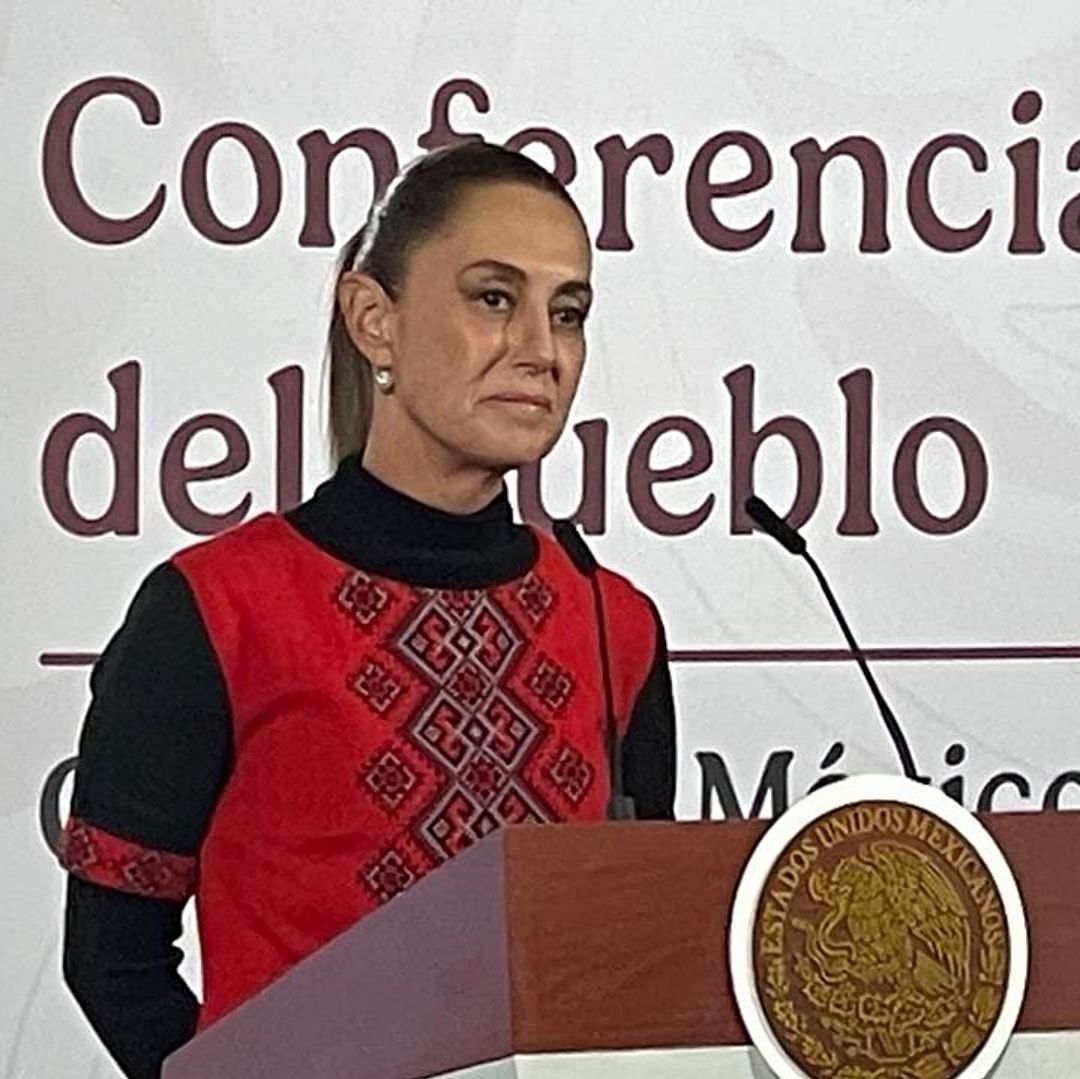 Claudia Sheinbaum durante conferencia de prensa en Palacio Nacional. Foto: N+