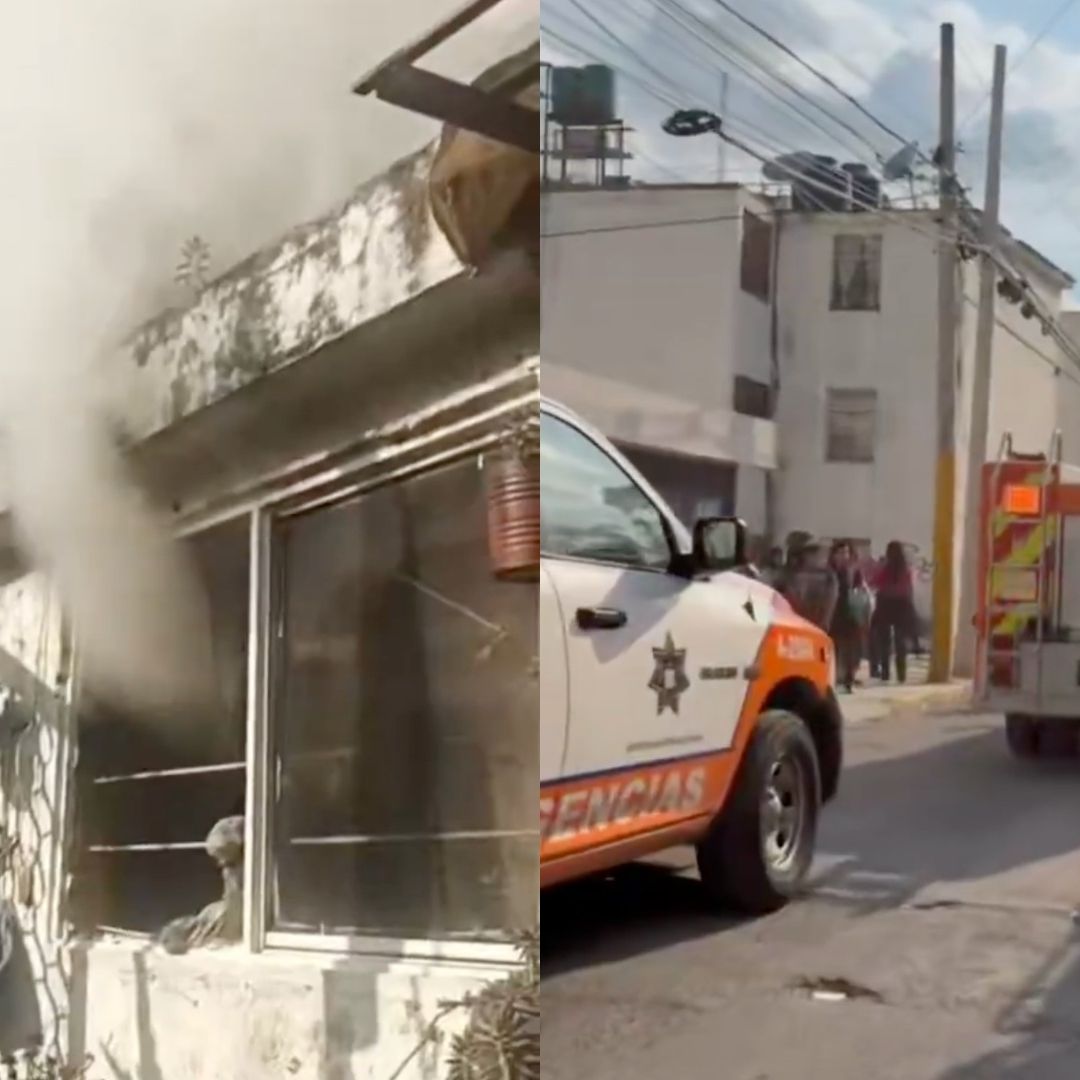 Incendio de Casa Habitación en Infonavit Fuentes de San Bartolo Puebla