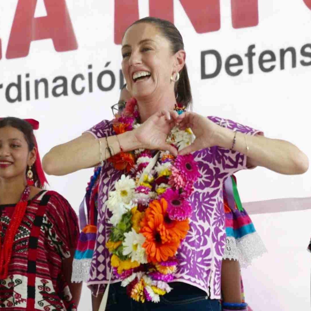 Claudia Sheinbaum durante un evento en Tuxtepec, Oaxaca