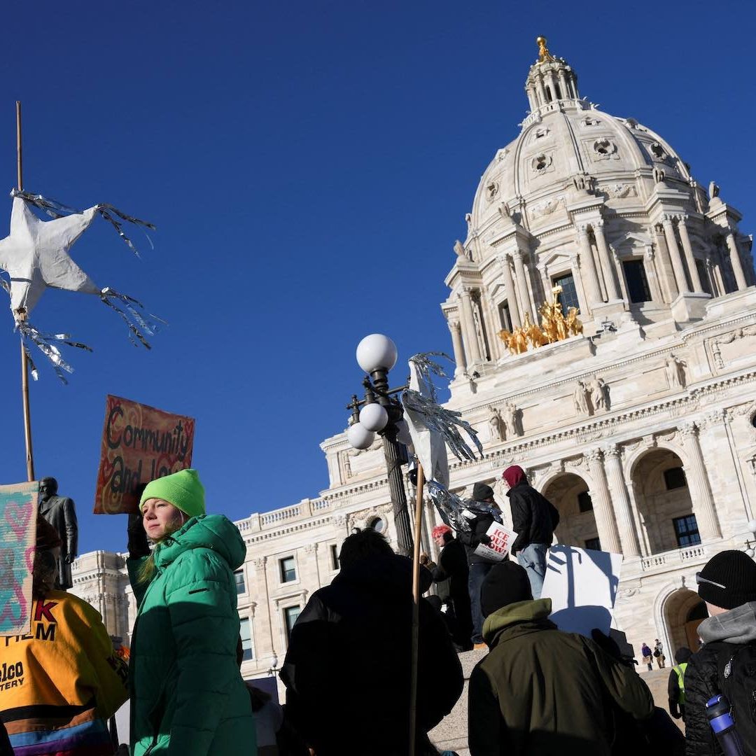 Protesta en Minneapolis contra las redadas de ICE en Minnesota