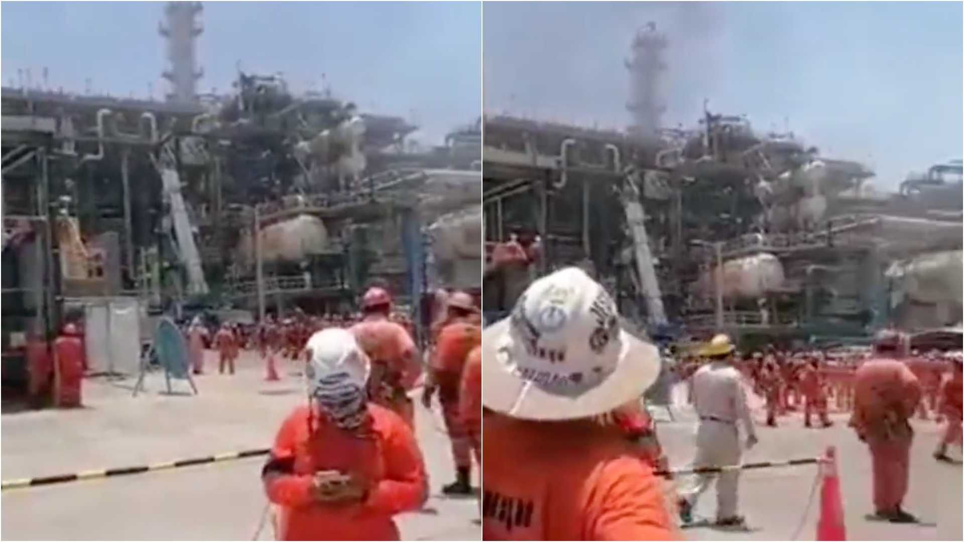 Se observó una columna de humo por el incendio.