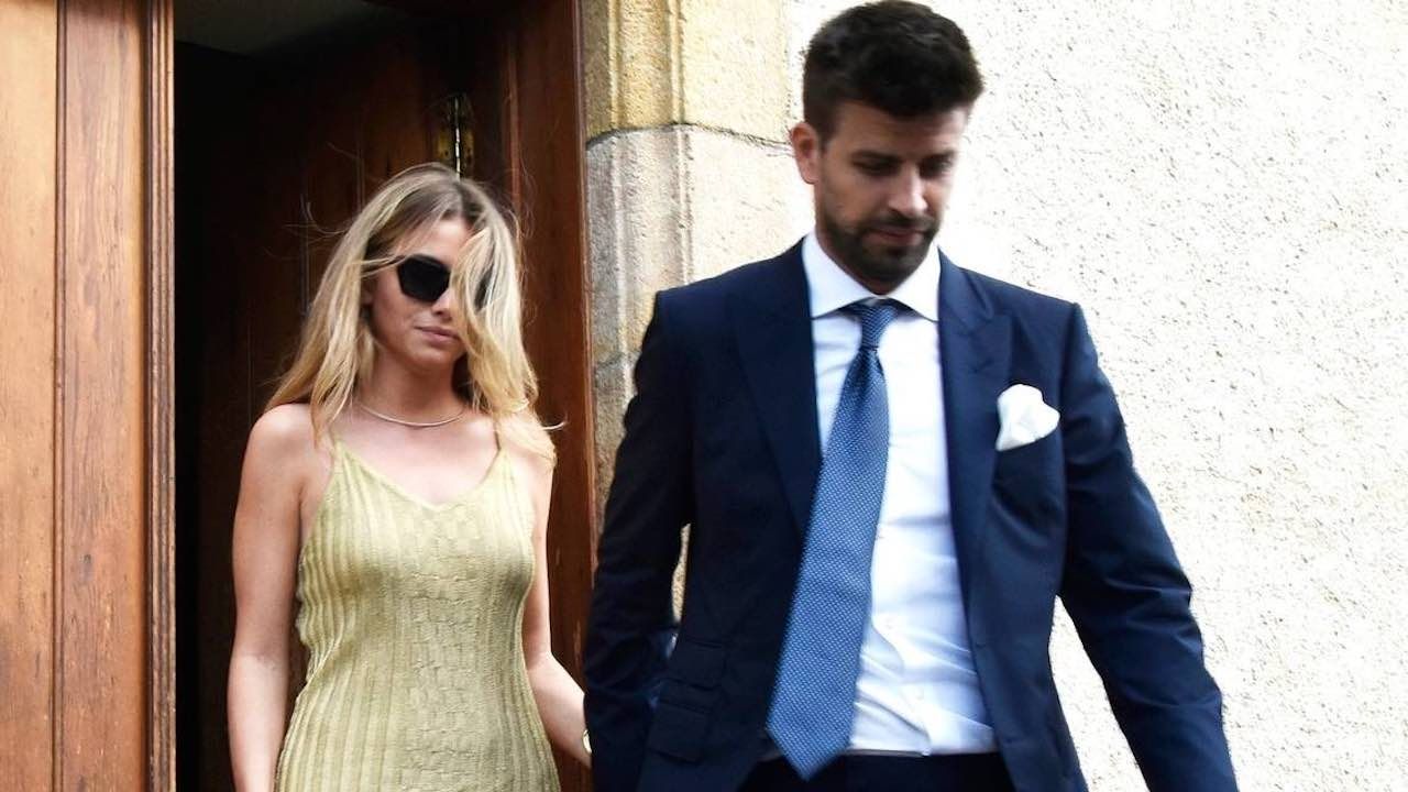 Clara Chía y Gerard Piqué en la boda del hermano del exfutbolista