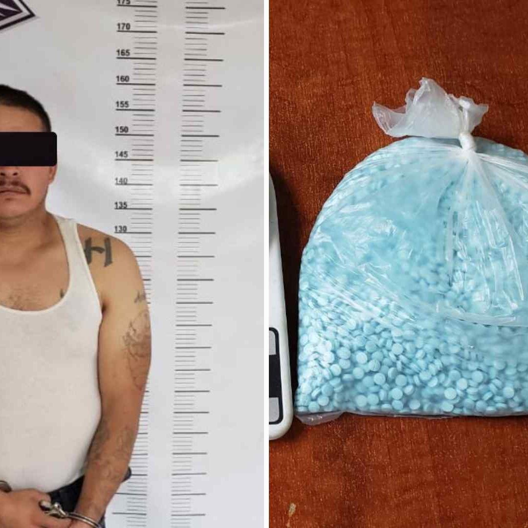 Policías detienen a hombre con 5 mil pastillas de fentanilo en Mexicali