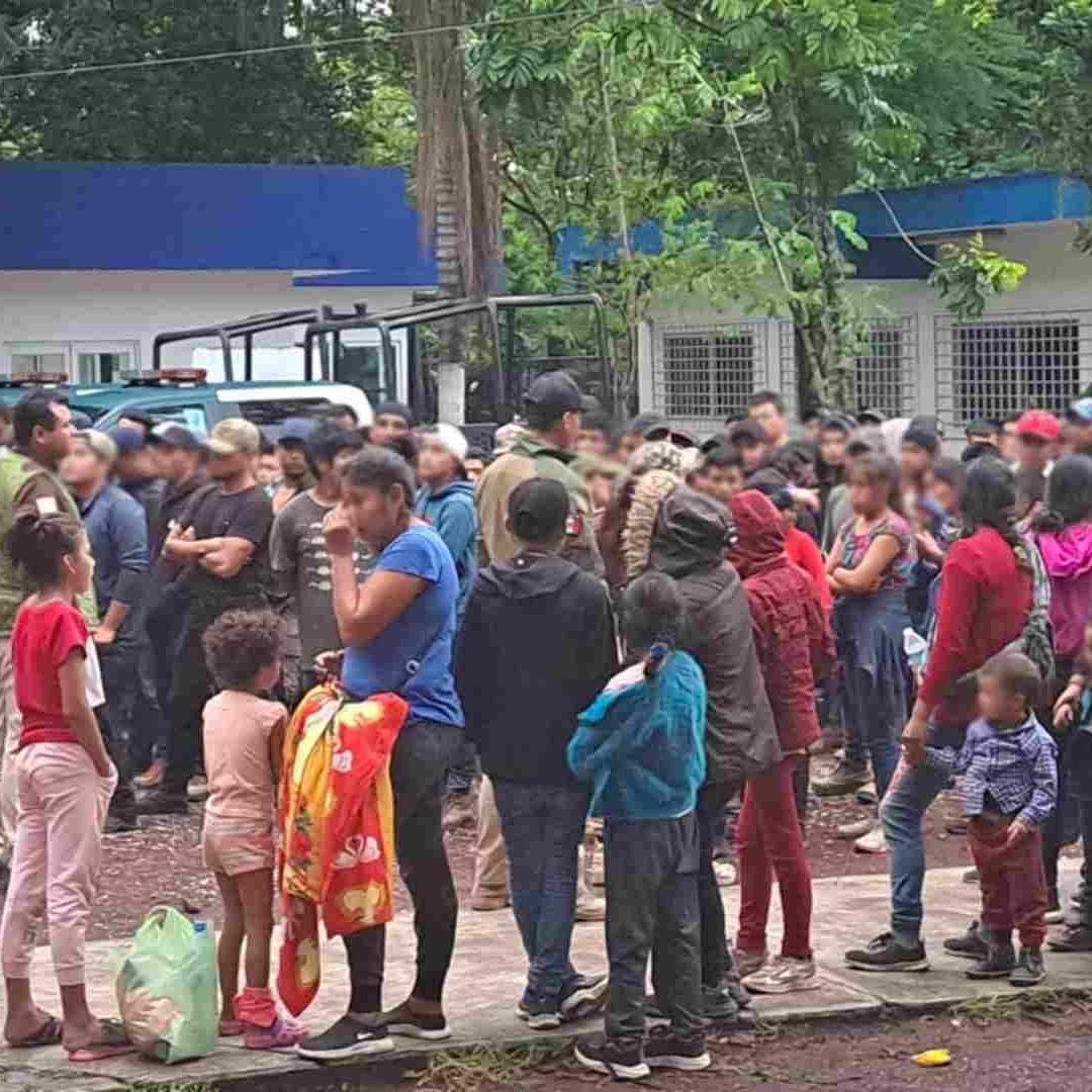Migrantes asegurados en Veracruz
