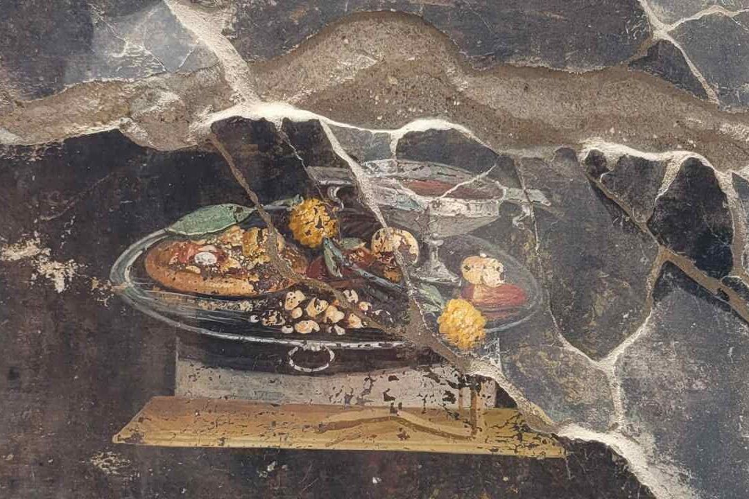 Descubren Posible Antepasado de la Pizza en un Fresco en Pompeya