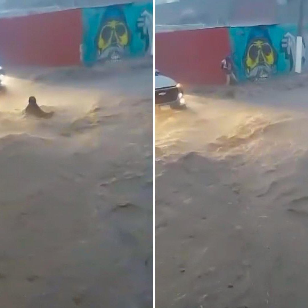 Niña Arrastrada por Corriente en Teotihuacán por Lluvias; Es Rescatada