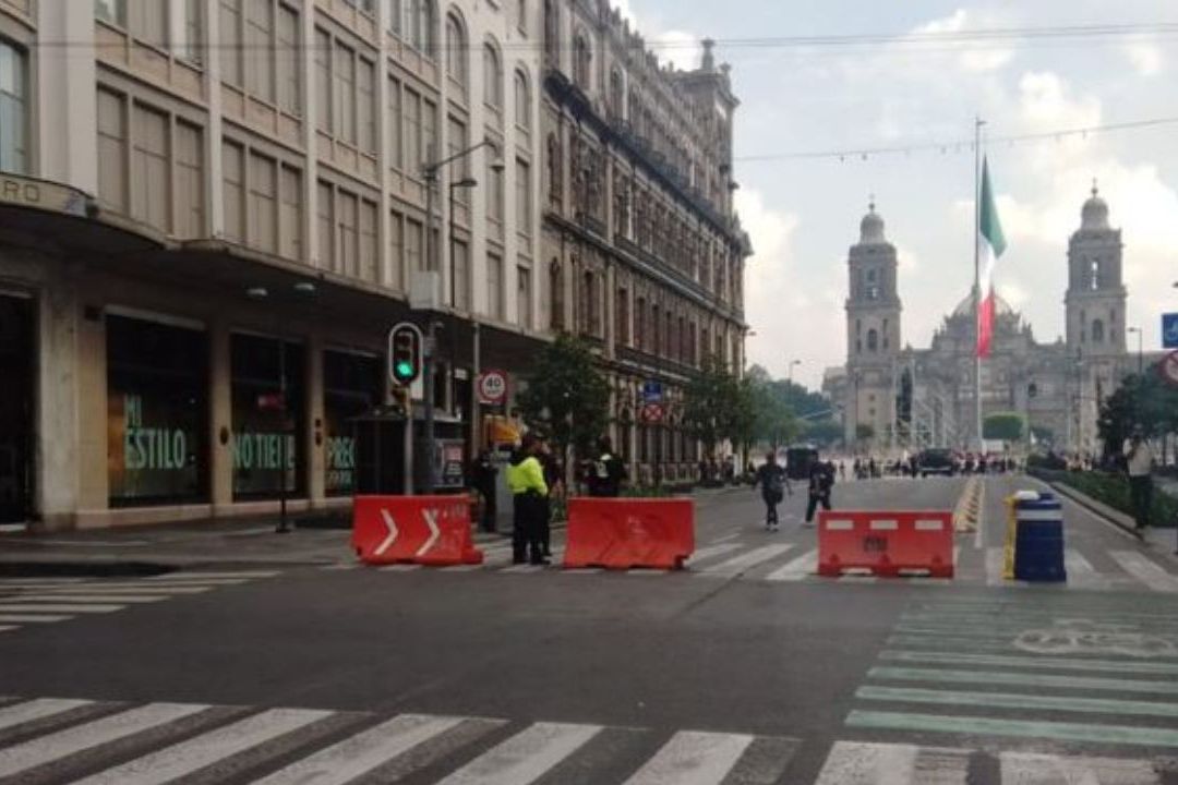 Cierres viales en las inmediaciones del Centro Histórico por el evento que encabezará AMLO