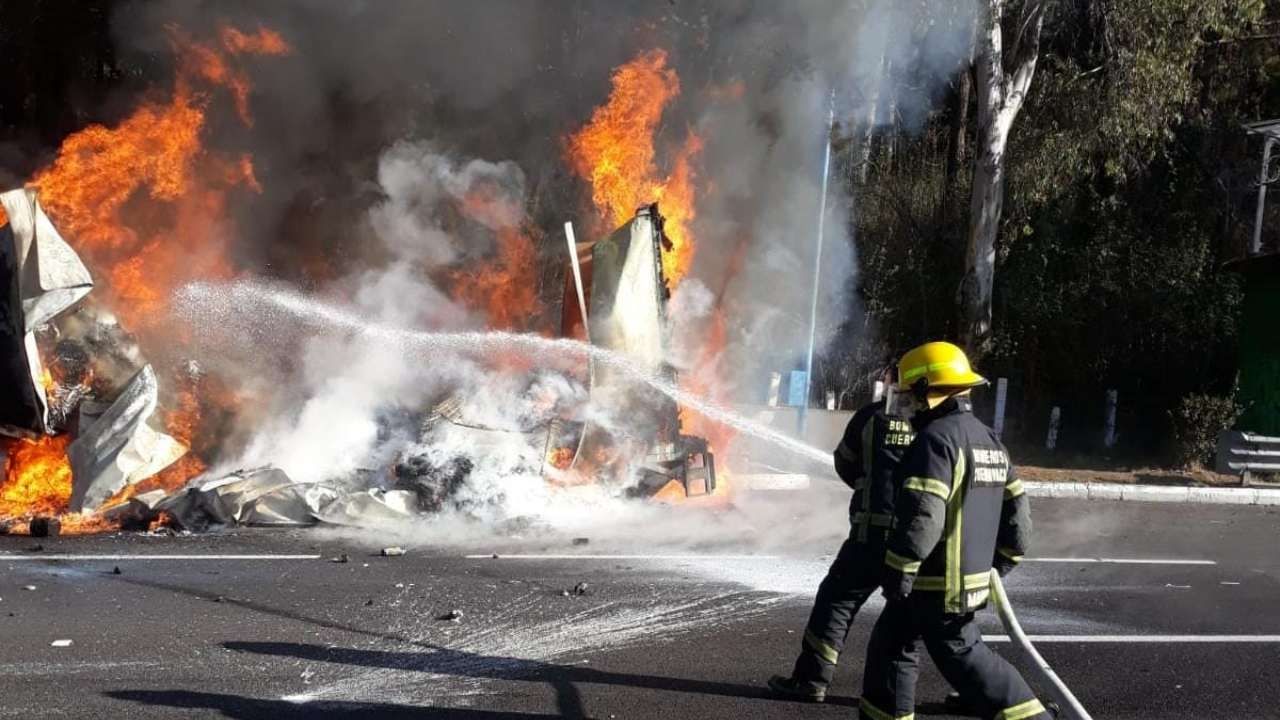 Serie de accidentes en la autopista México-Cuernavaca este domingo 2 de julio de 2023
