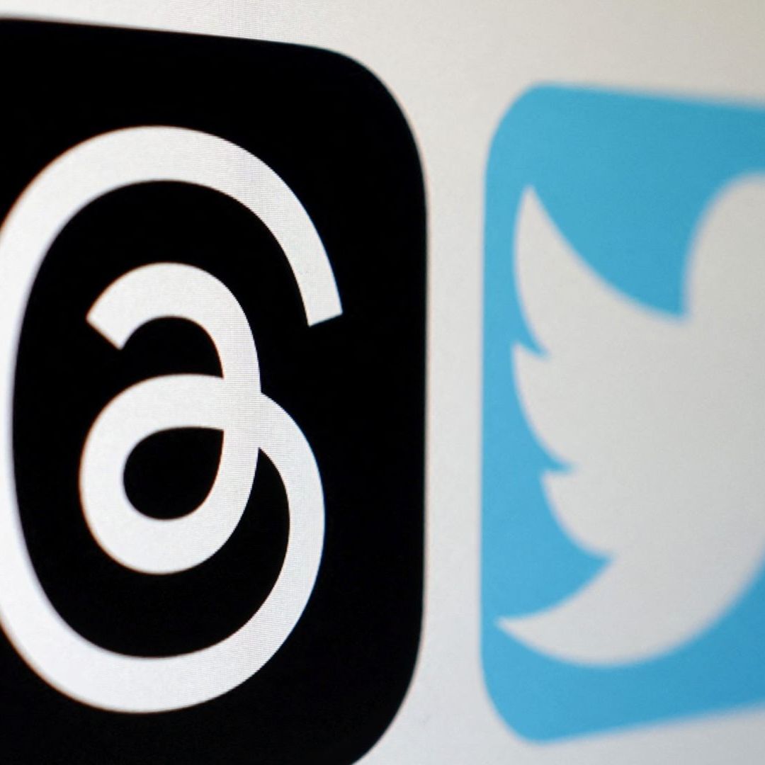 Logos de Threads y Twitter
