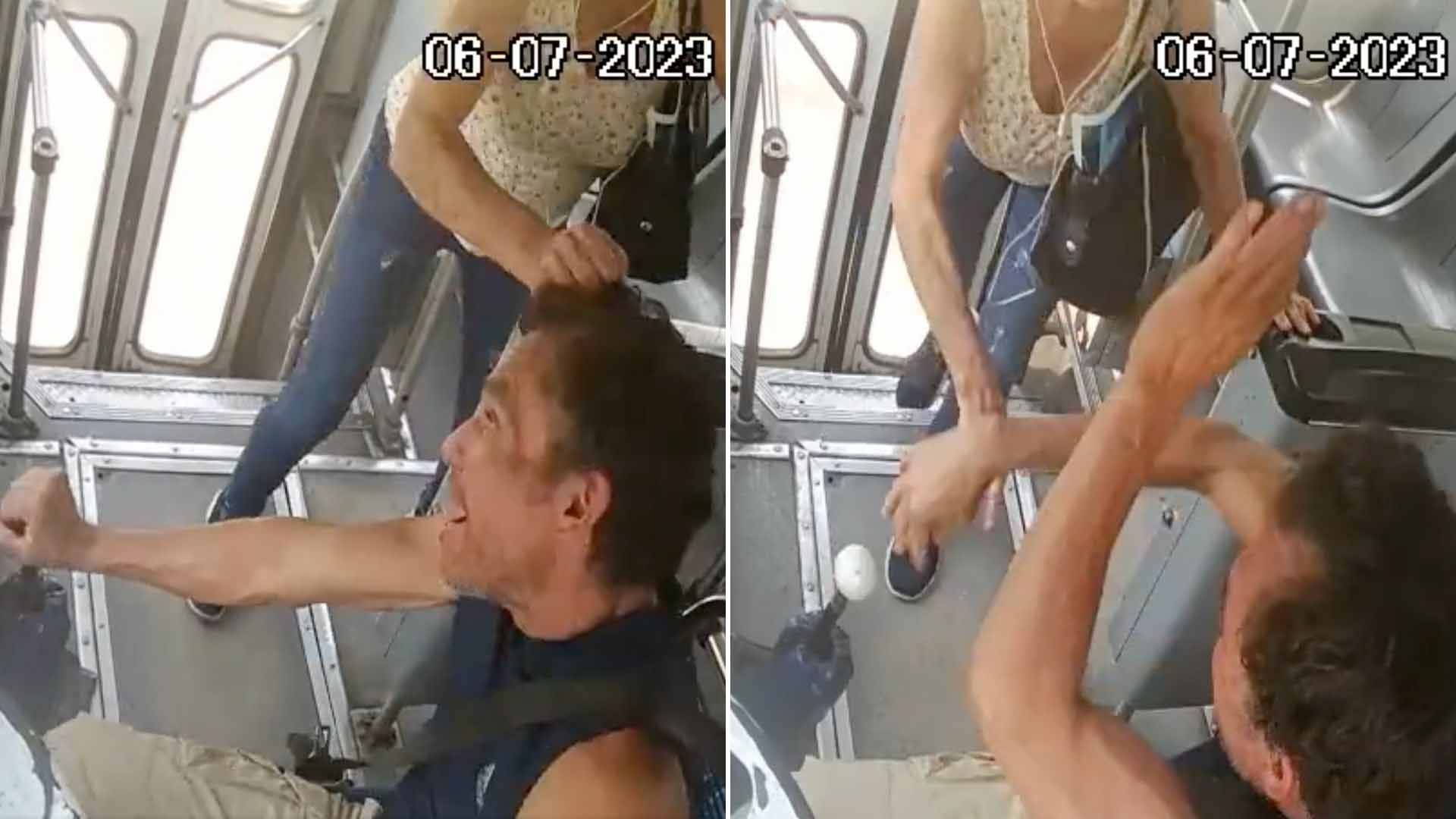 Video: Mujer Golpea a Chofer de Camión por No Bajarla Donde Ella Quería