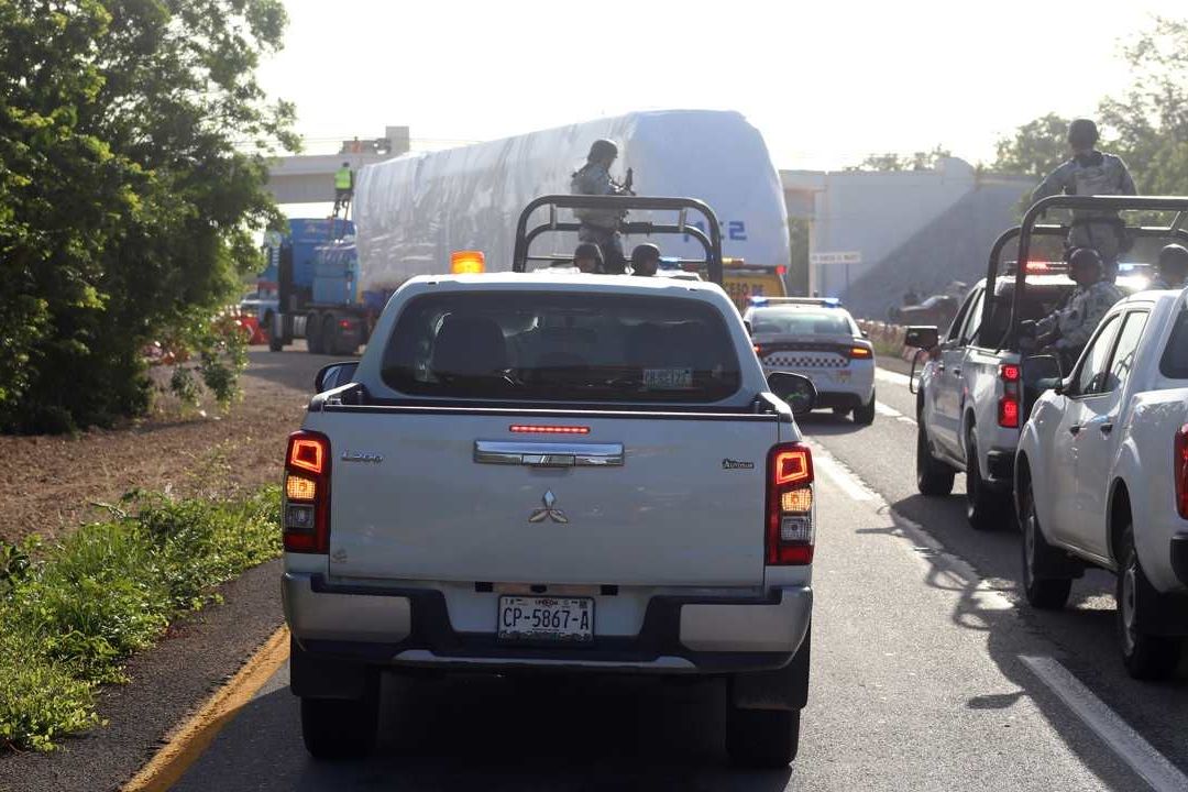 El primer vagón del Tren Maya llega a Cancún, Quintana Roo