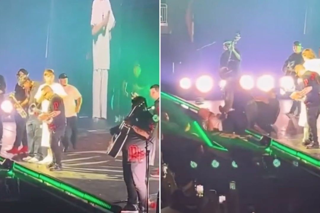 Video: Taclean a Fan de Peso Pluma que Subió al Escenario