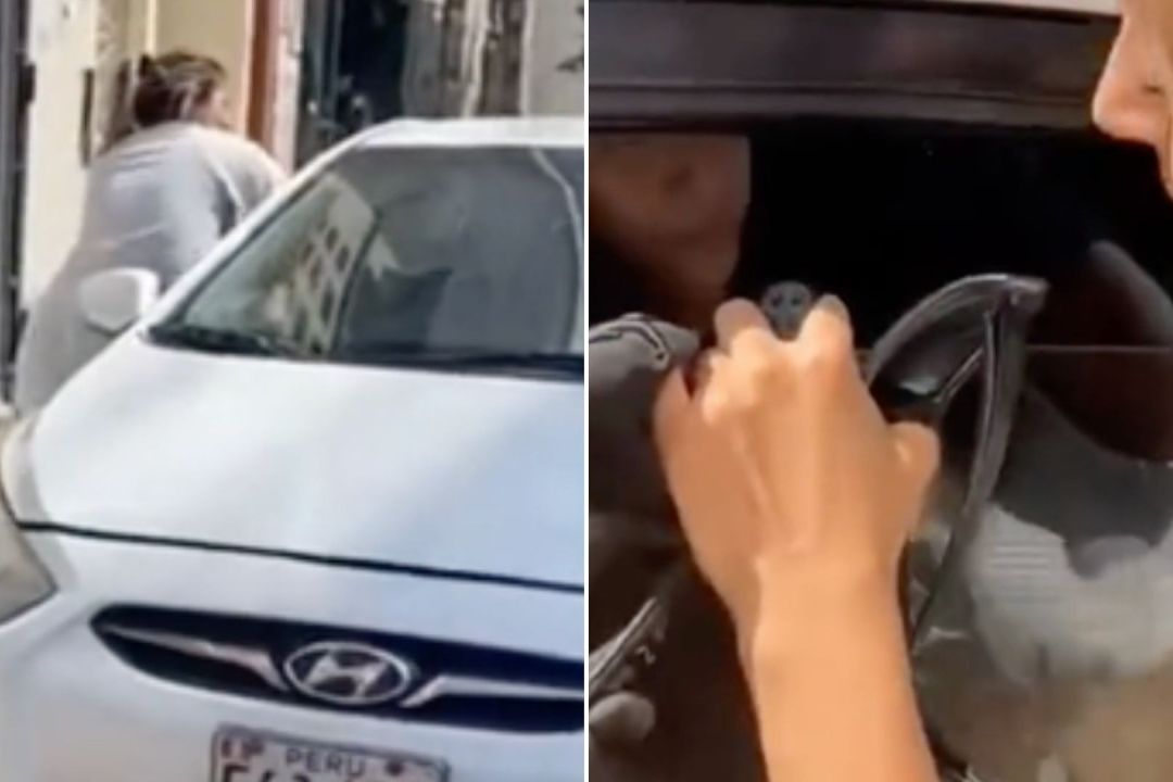 Video: Descubre a su Esposo con la Amante y los Persigue en Taxi