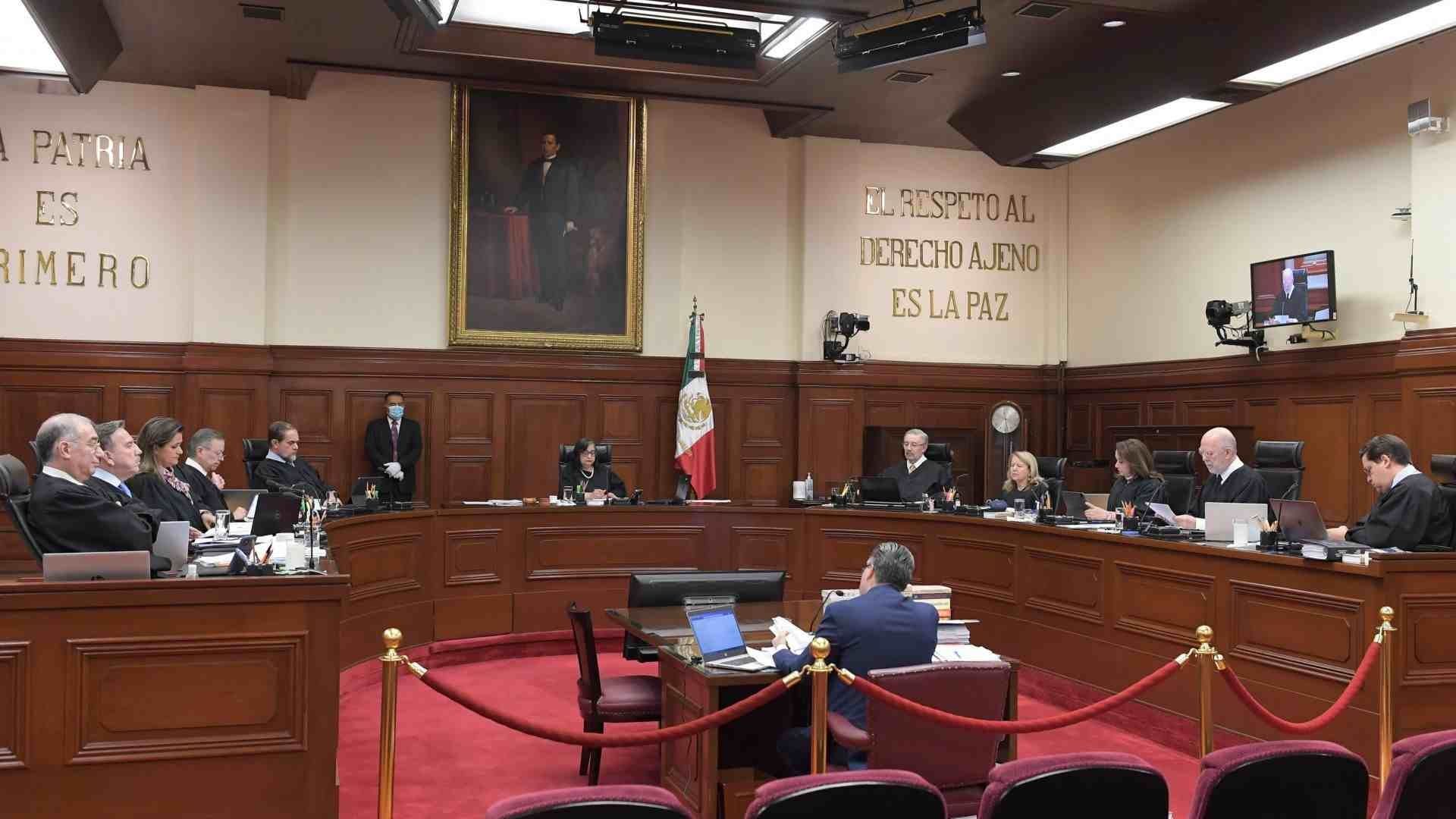 Pleno de la Corte durante la sesión de los ministros.