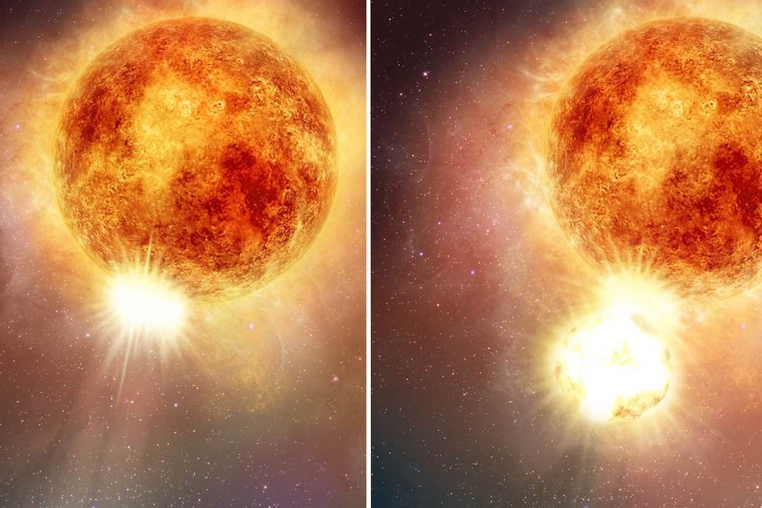 Ilustración artística de la estrella Betelgeuse, que convertirse en supernova