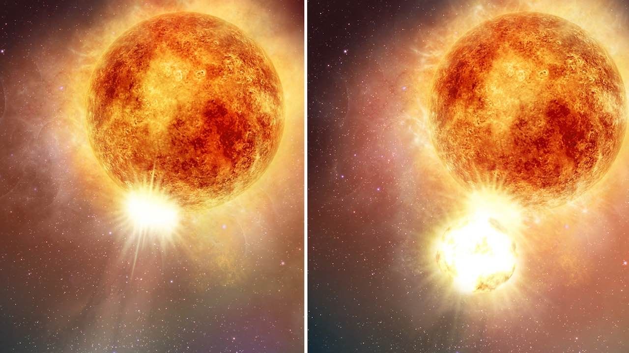 Ilustración artística de la estrella Betelgeuse, que convertirse en supernova