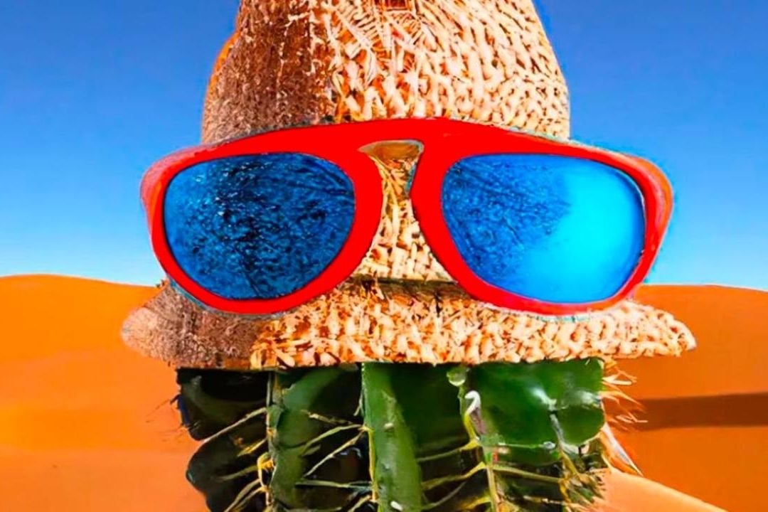 Meta estrenó su IA CM3leon y la imagen de un cactus con lentes en el Sahara, diseñada por la herramienta, le está dando la vuelta al mundo
