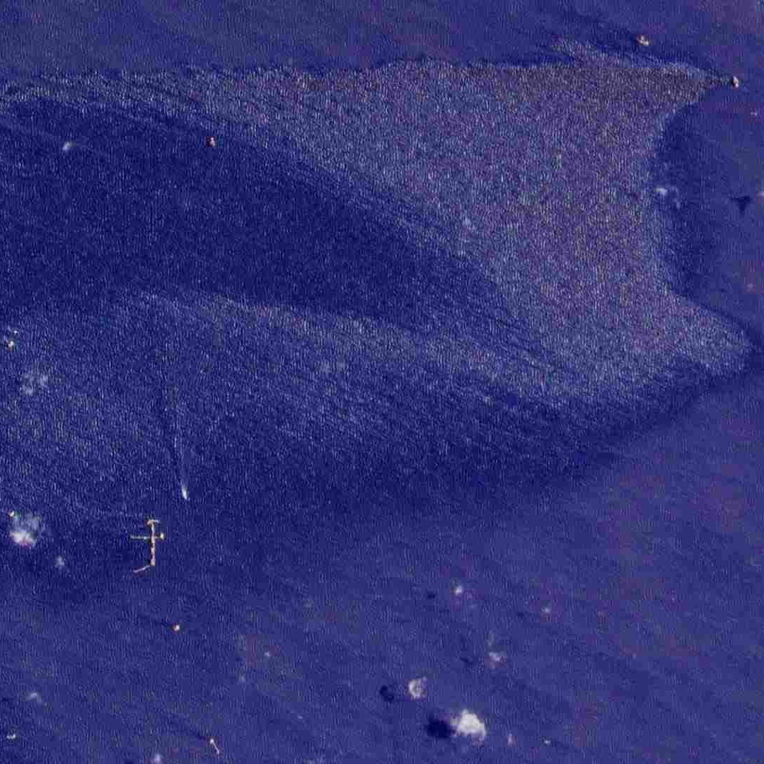 Fotografía satelital del derrame en el Golfo de México