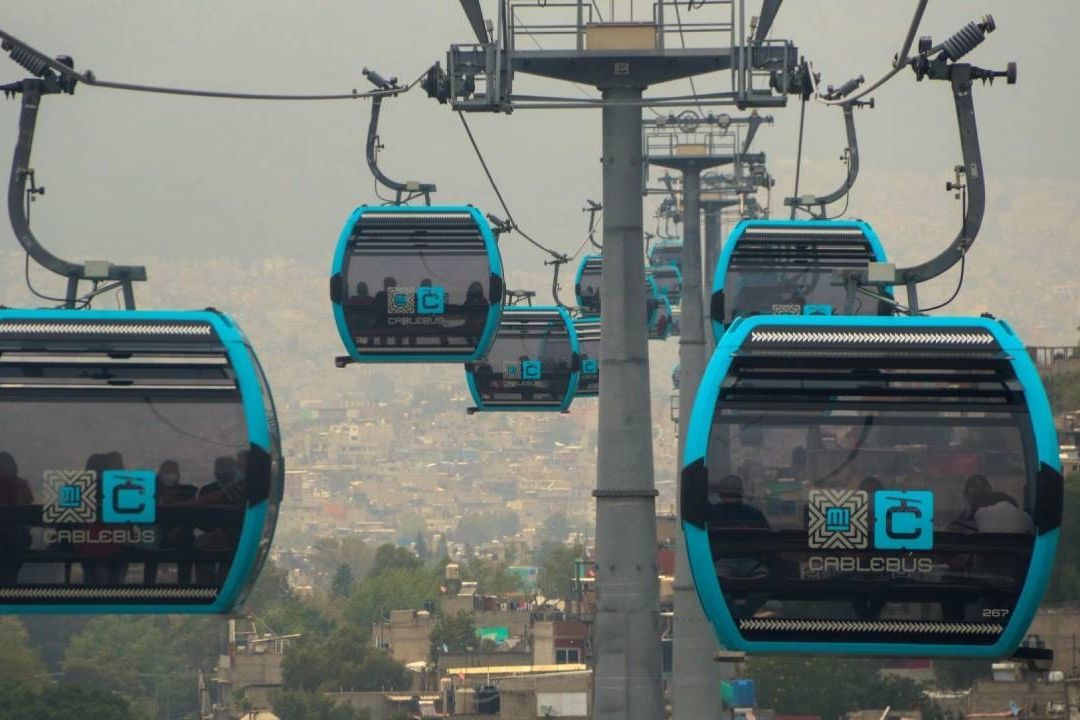 Las cabinas del Cablebús de la Ciudad de México