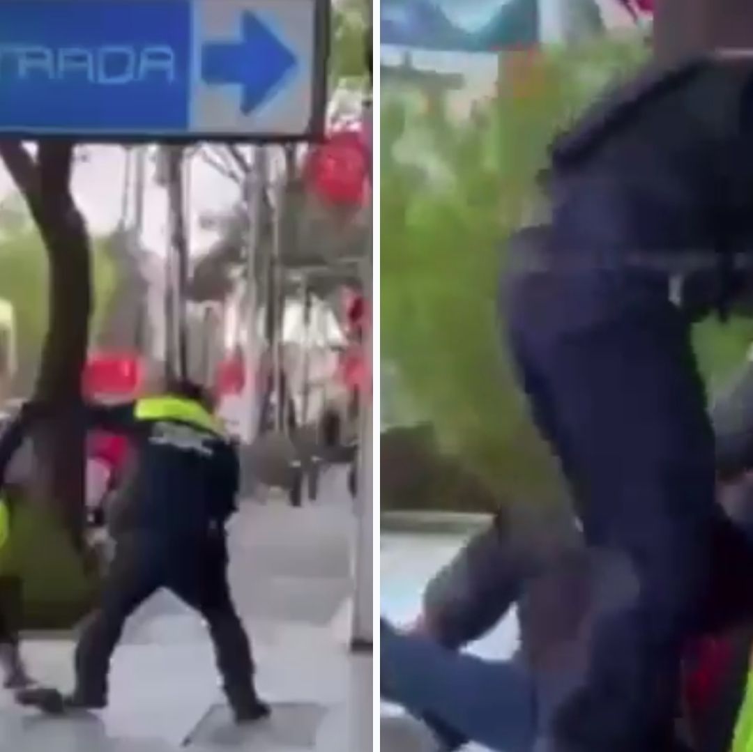 VIDEO: Policía de Tránsito Golpea a Sujeto Afuera del Metro San Antonio Abad Línea 2