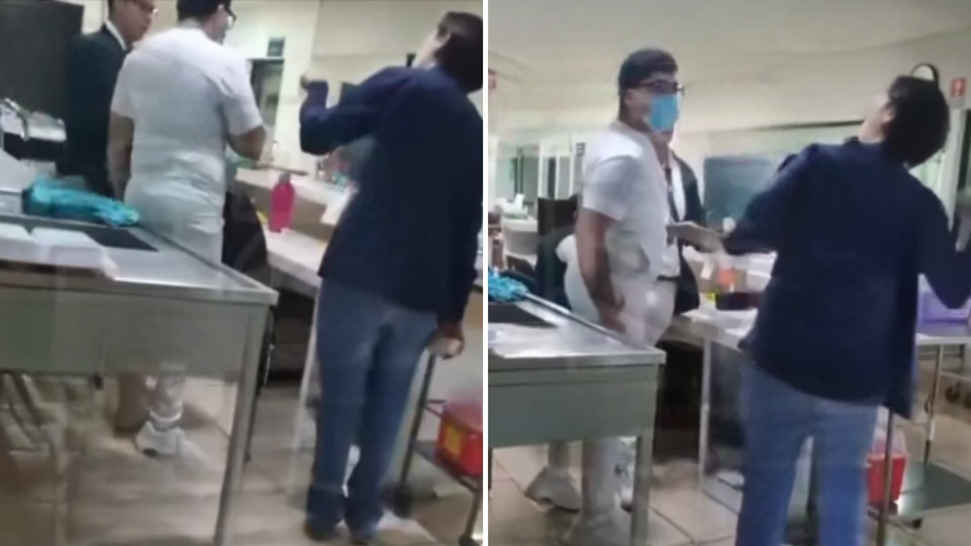 Captan Pelea entre Doctora y Enfermero de Hospital del IMSS en Edomex
