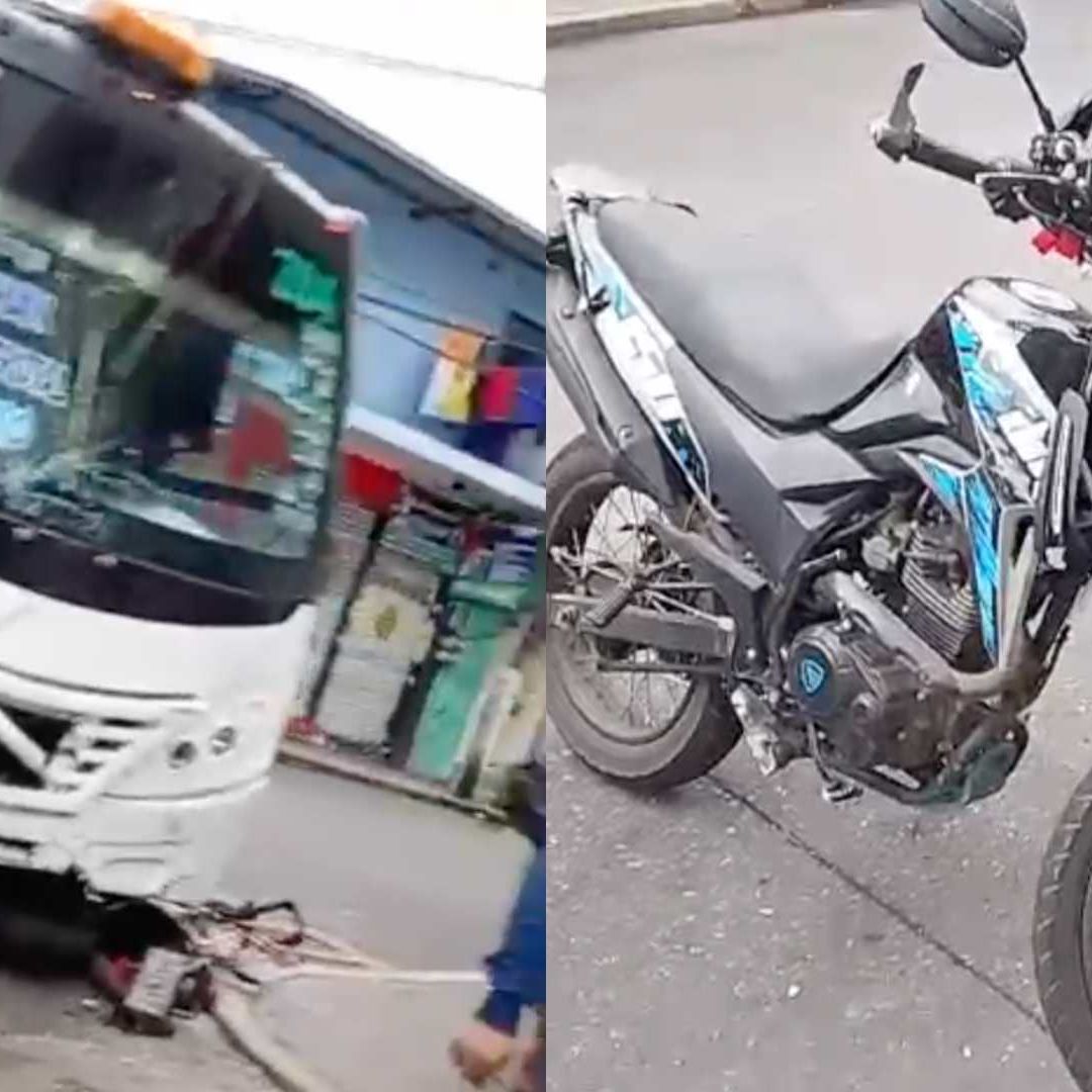 Autobús Arrolla Pareja Motocicleta Conductor se Da a la Fuga Cruce Avenida Cuatro Córdoba Veracruz