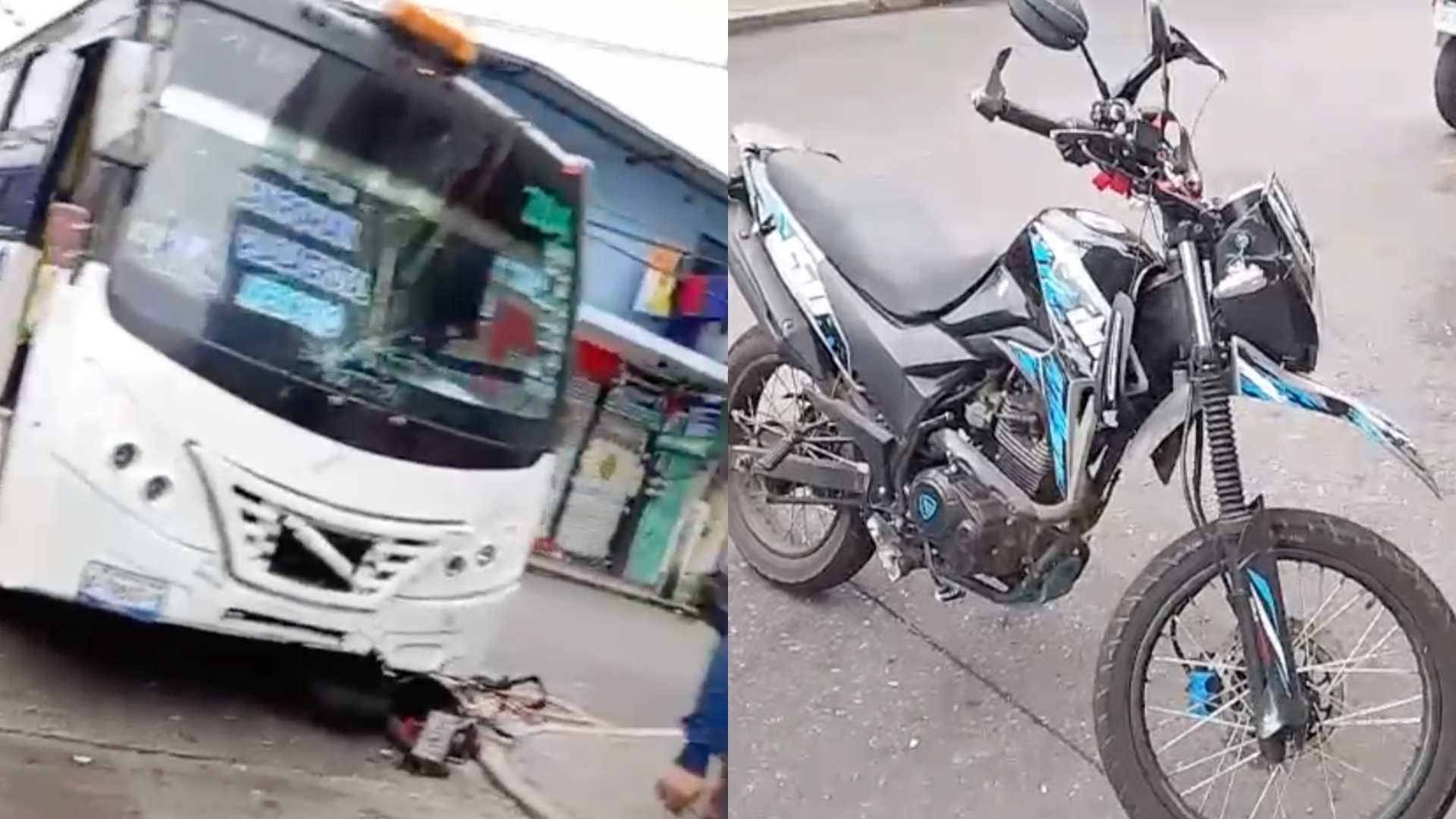Autobús Arrolla Pareja Motocicleta Conductor se Da a la Fuga Cruce Avenida Cuatro Córdoba Veracruz