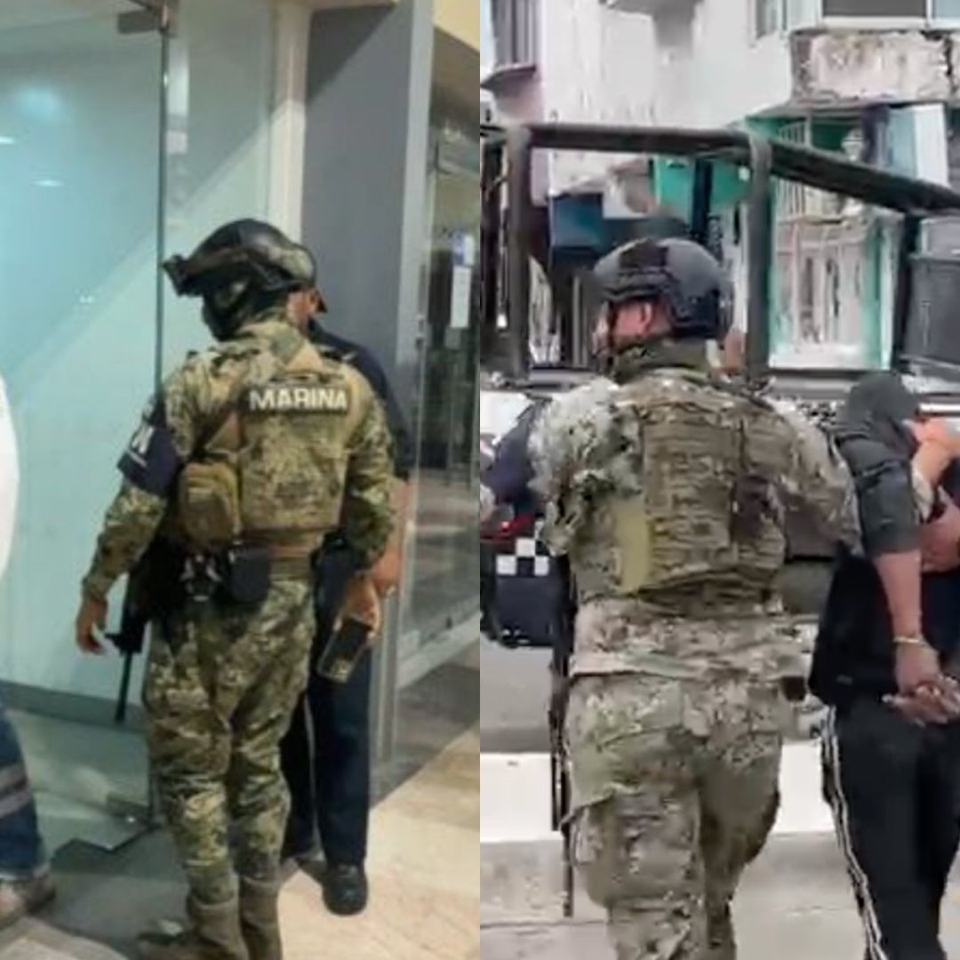 Intento de robo en sucursal bancaria en plaza comercial deja una persona detenida y una lesionada en Veracruz.