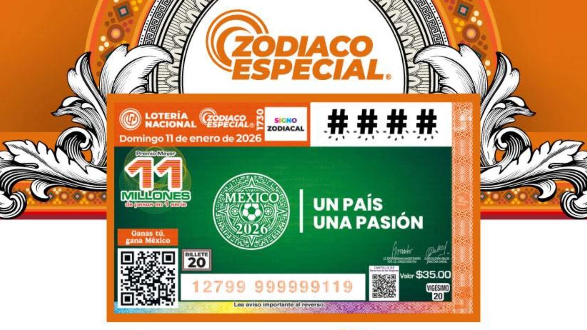 Conoce Dónde Cayó el Premio Mayor de Lotería Nacional 11 de Enero 2026 en Sorteo Zodiaco Especial 1730