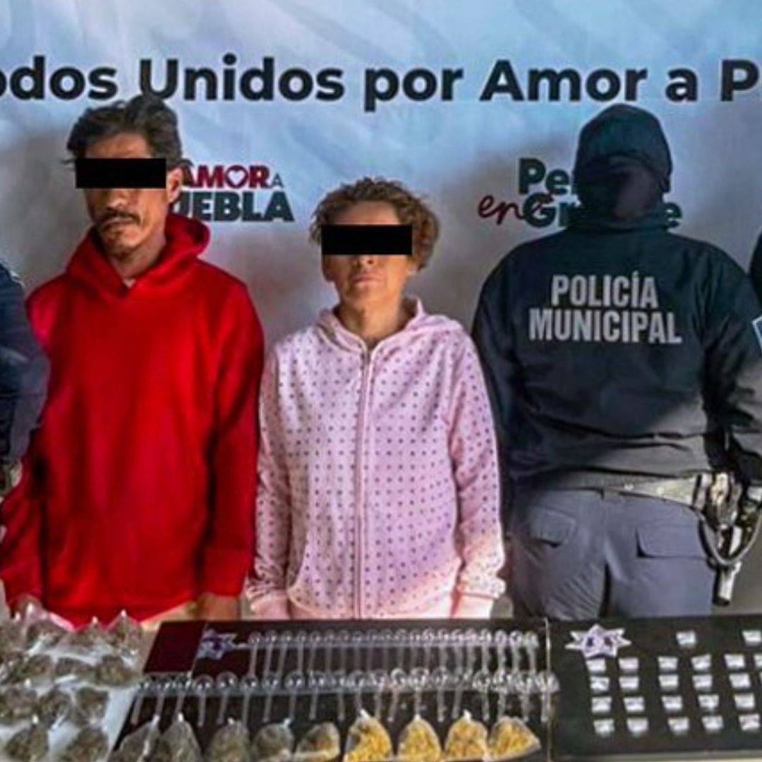 María de Jesús y Vicente Presuntos Narcomenudistas Detenidos en Colonia Aeropuerto de Tehuacán