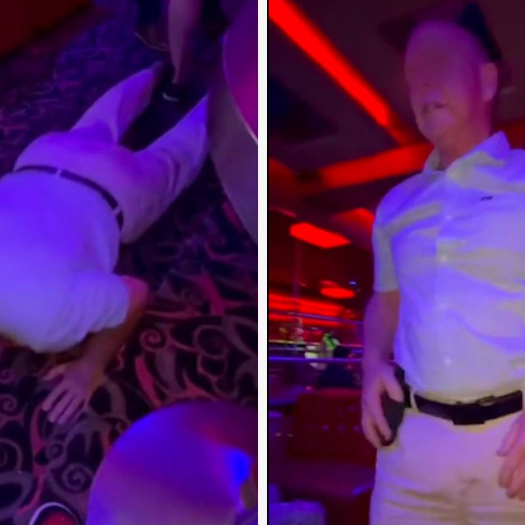 Sin ropa deportiva, un abuelito hizo lagartijas en un stripclub de Tijuana