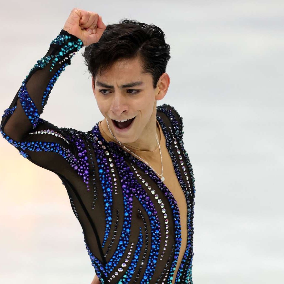 Donovan Carrillo en el Programa Corto Individual Varonil de patinaje el 10 de febrero de 2026. Foto: Getty Images