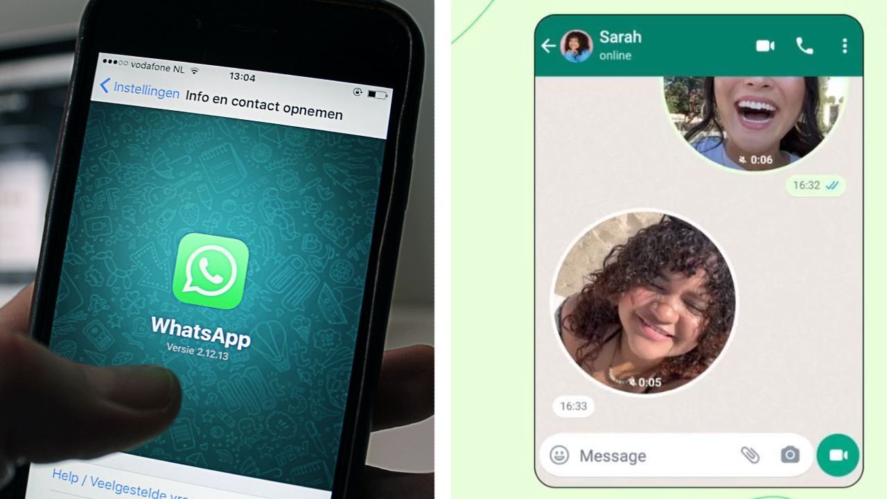 Así se crean los nuevos mensajes de video de WhatsApp