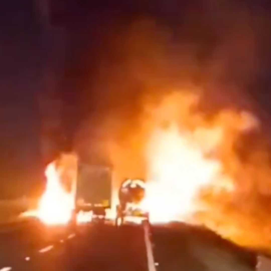 Accidente Tráiler Incendio Pipa Cierre Tráfico Autopista Córdoba Veracruz Tinaja