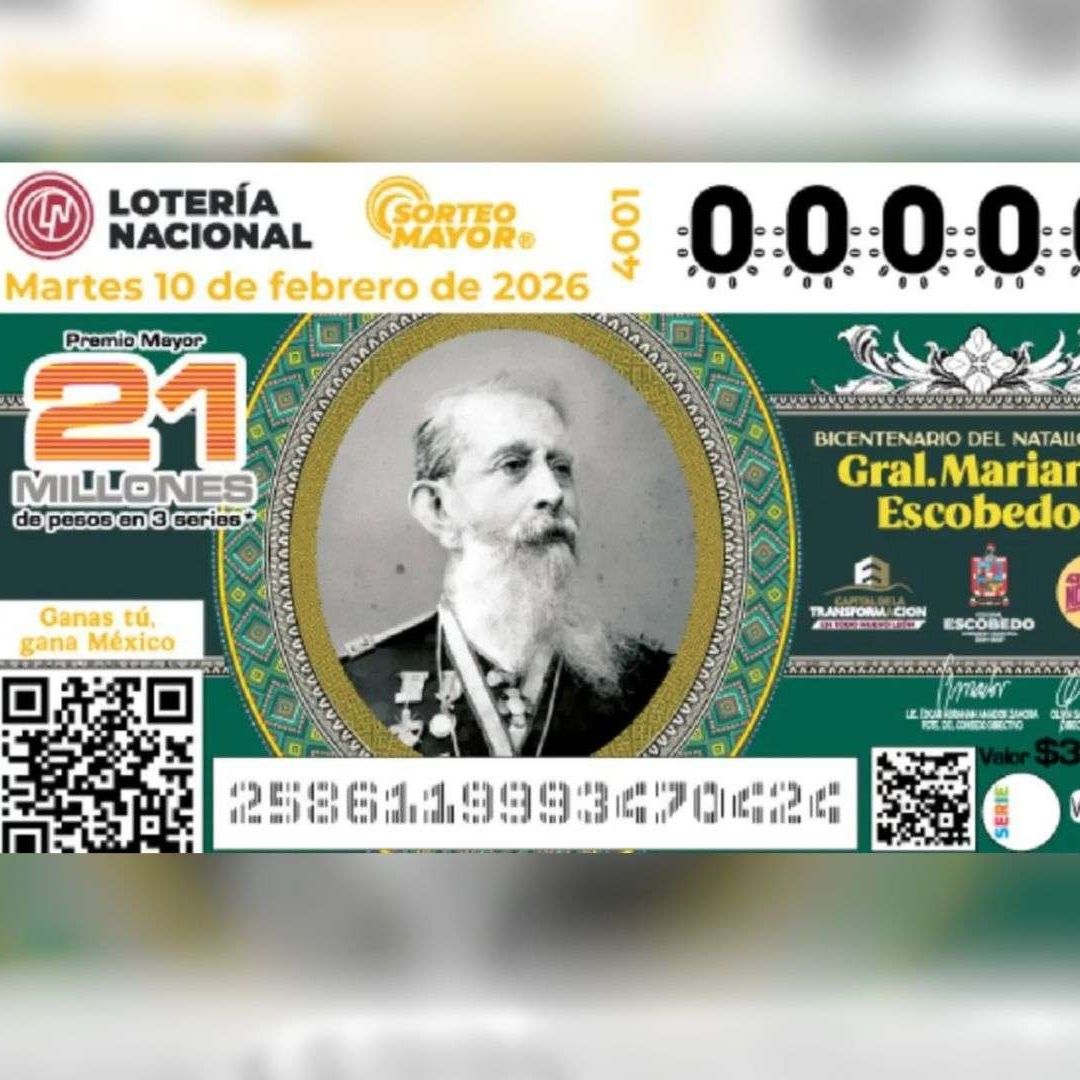 Cae Sorteo Mayor Edición 4001 de la Lotería Nacional en Aguascalientes
