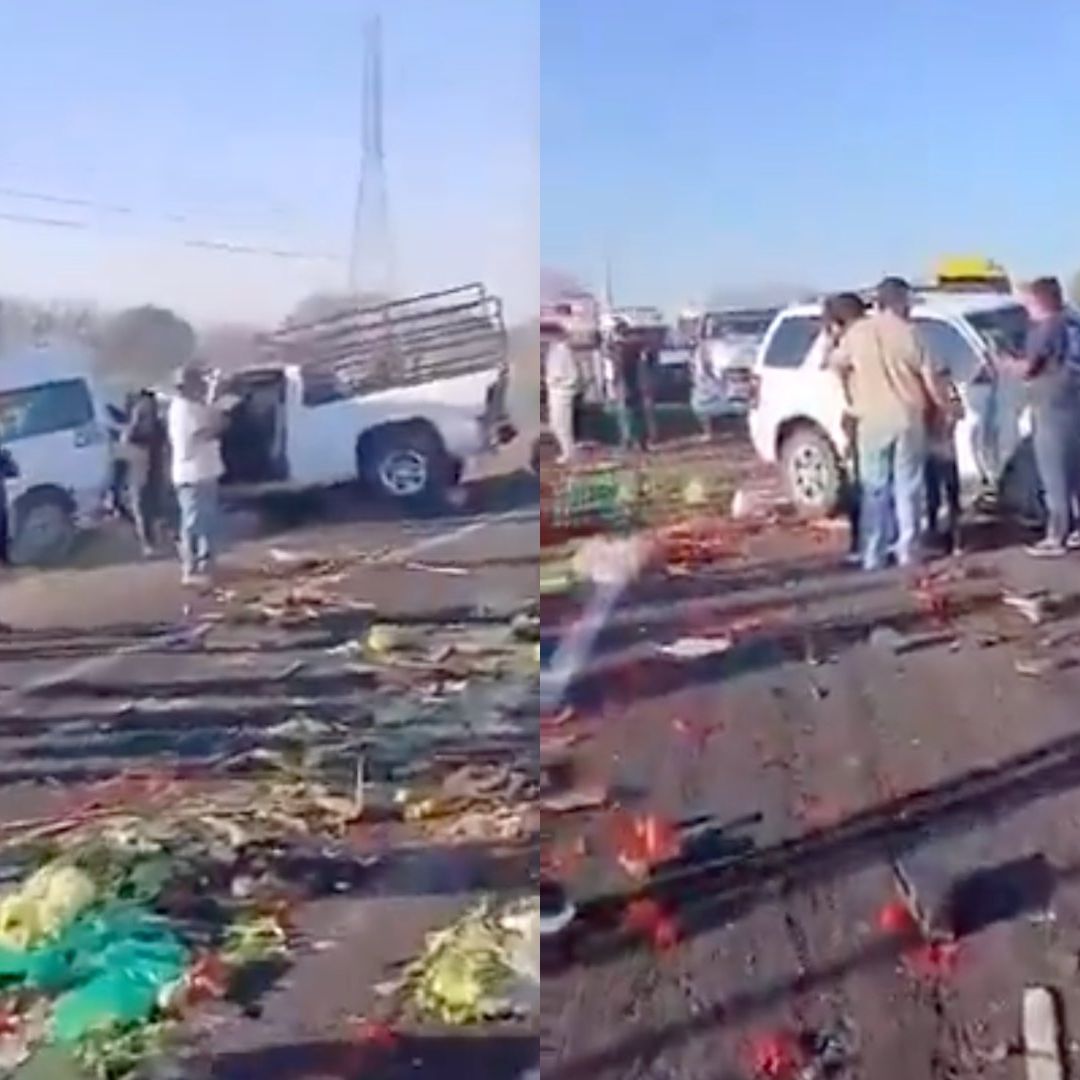 Carambola de 11 Vehículos por Quema de Pastizal en Carretera Federal Atlixco Izúcar de Matamoros