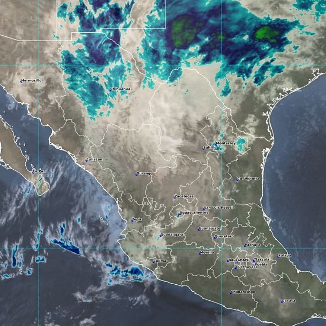 Imagen de satélite muestra fenómenos meteorológicos en el país. Foto: SMN
