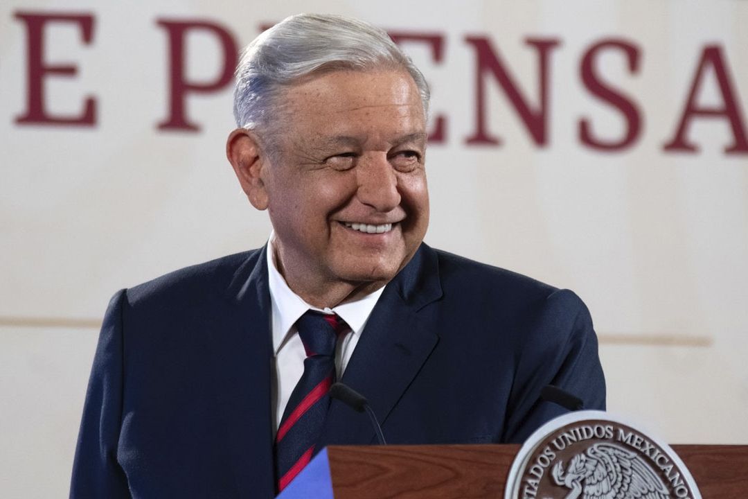 López Obrador en conferencia matutina en Palacio Nacional el 31 de julio de 2023. Foto: Presidencia de la República