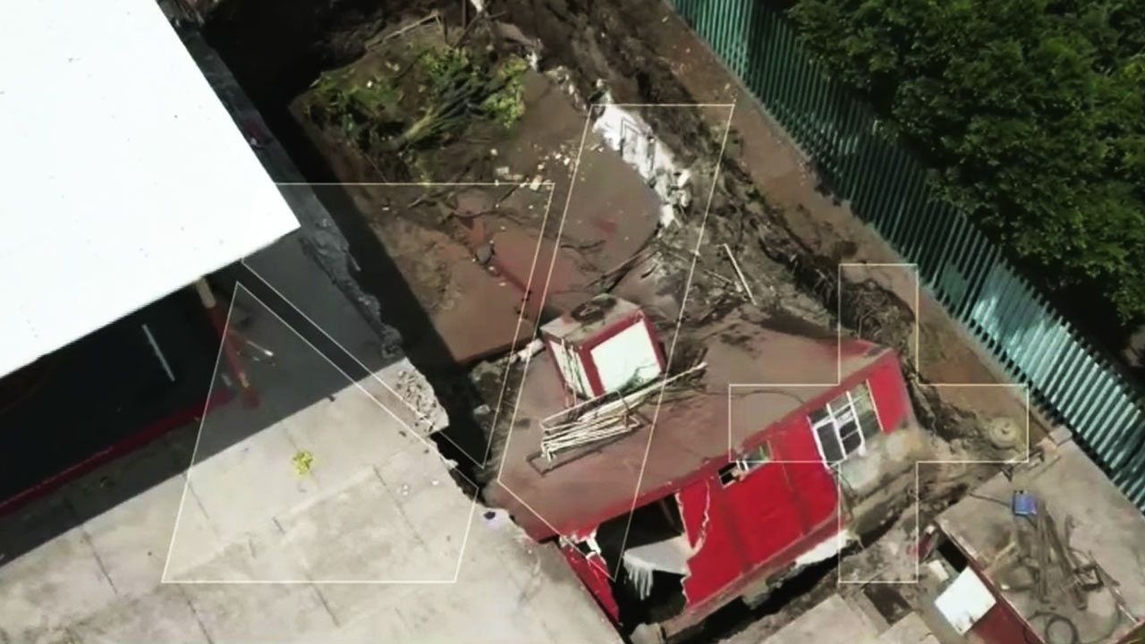 Un socavón se tragó parte de un gimnasio de box en un deportivo de la Gustavo A. Madero