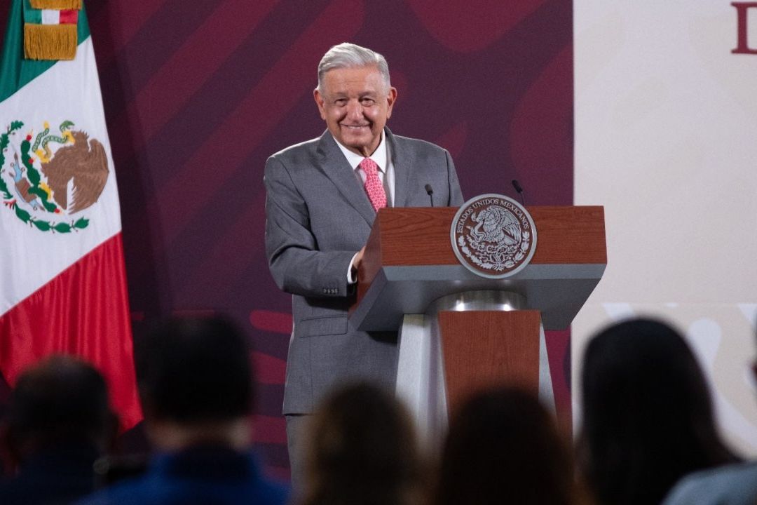AMLO en conferencia de prensa el 3 de agosto de 2023