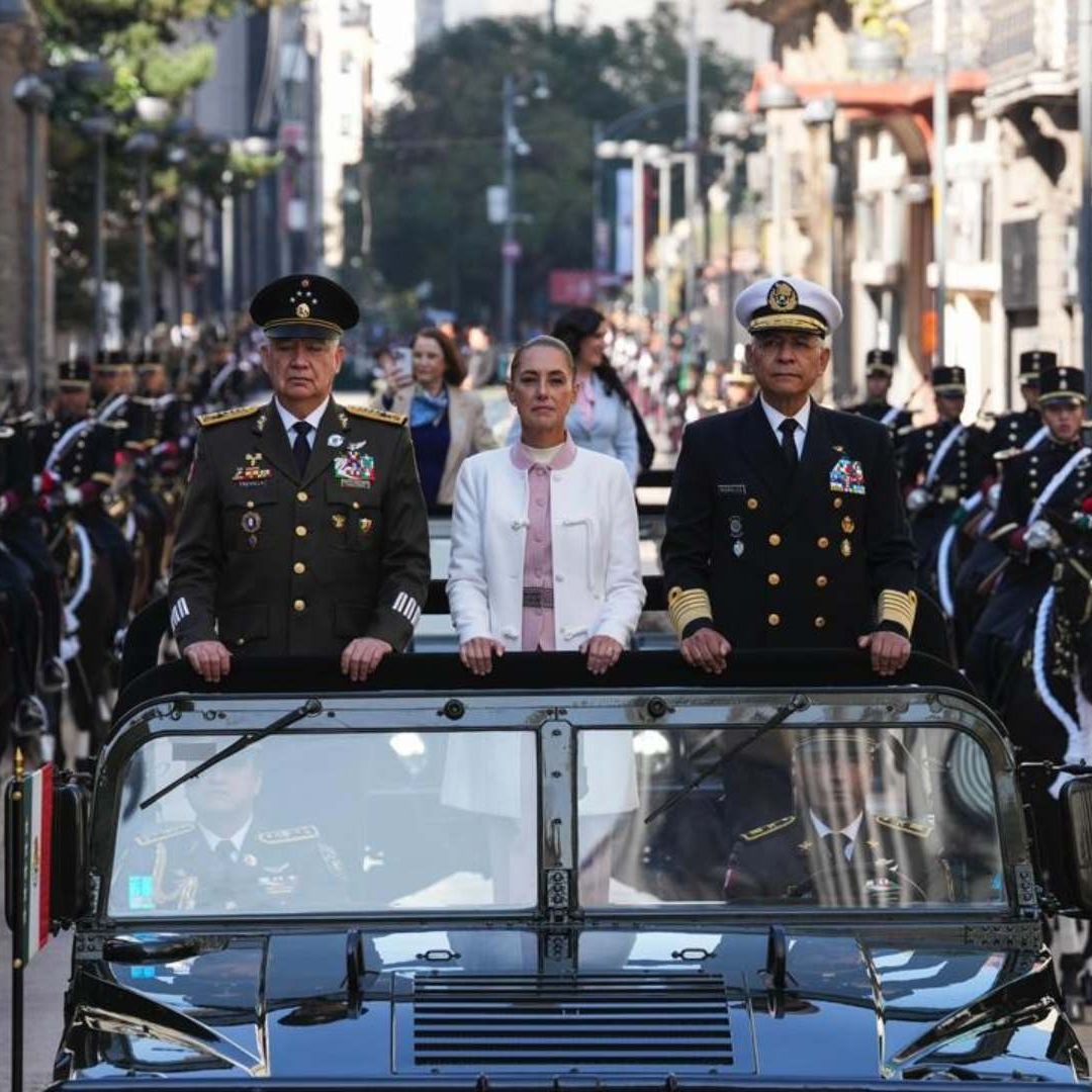 La presidenta Claudia Sheinbaum durante el 113 aniversario de la Marcha de la Lealtad.