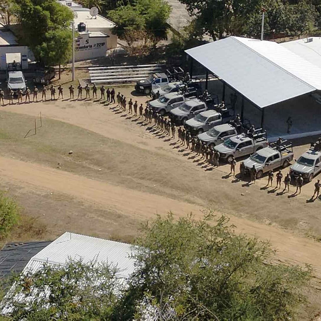 Operativo de seguridad en Concordia, Sinaloa, por caso de mineros privados de la libertad. Foto: X @sspsinaloa1