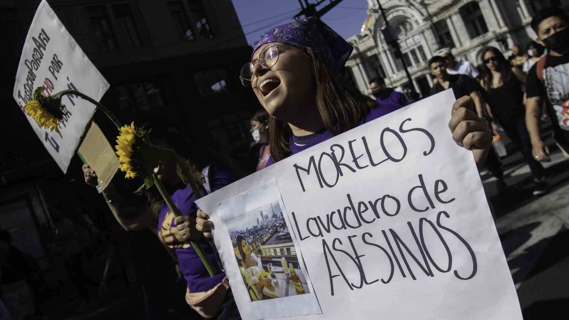 Manifestación para exigir justicia para Ariadna Fernanda