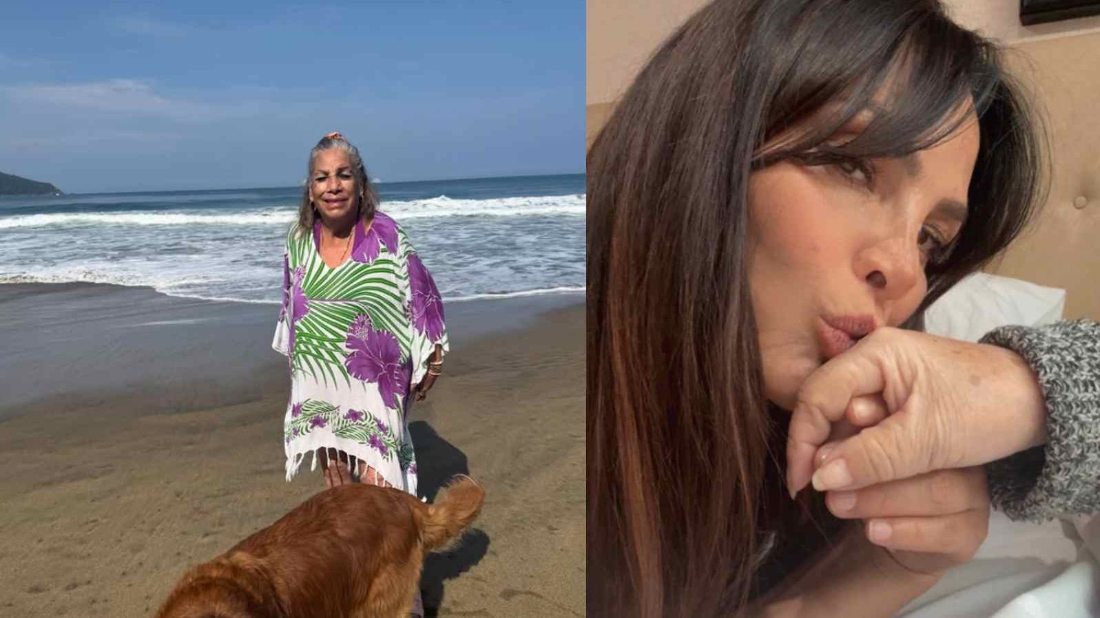 Fabiola Campomanes se despide dde su madre. Foto: @fabiolacampomanes