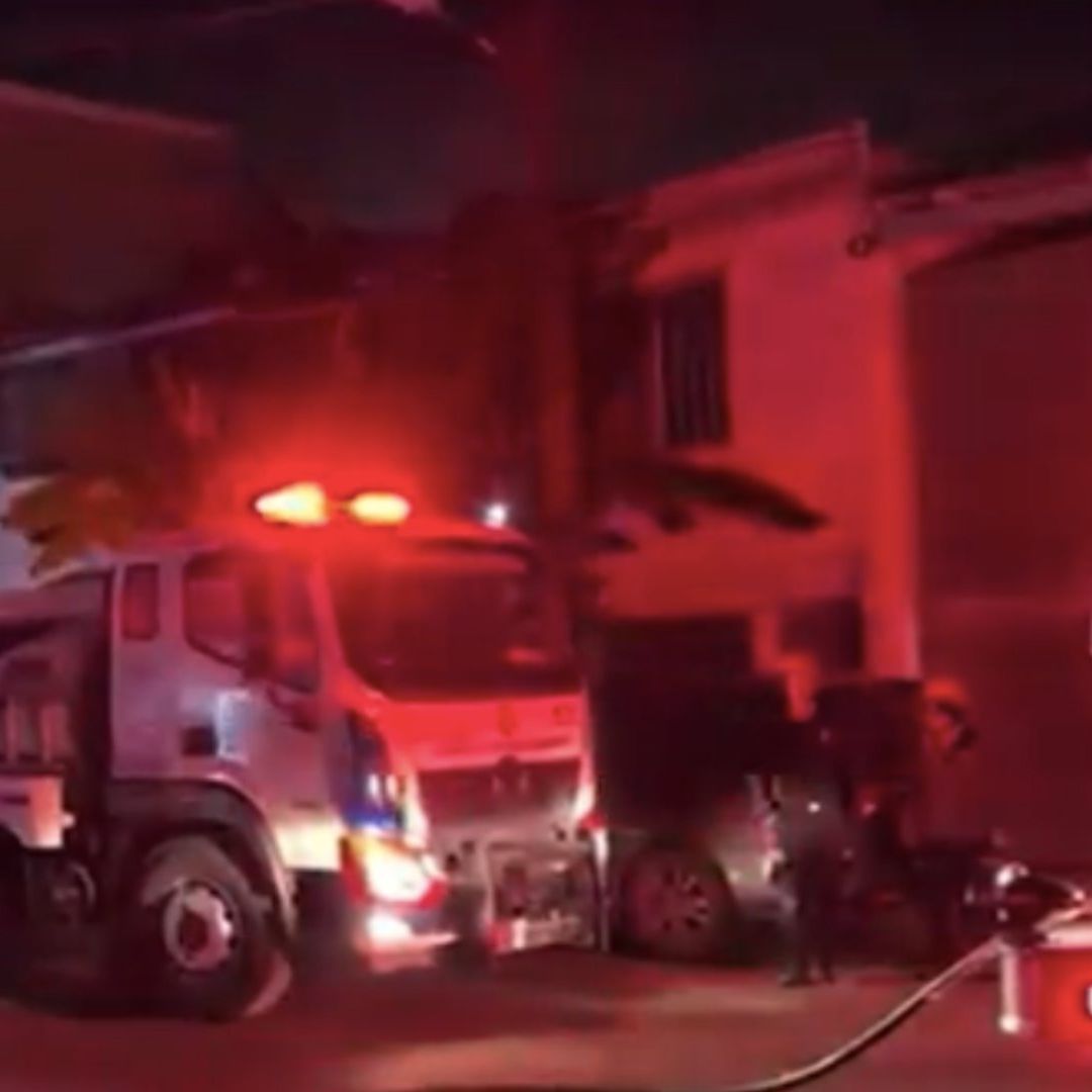 Incendio de taller mecánico
