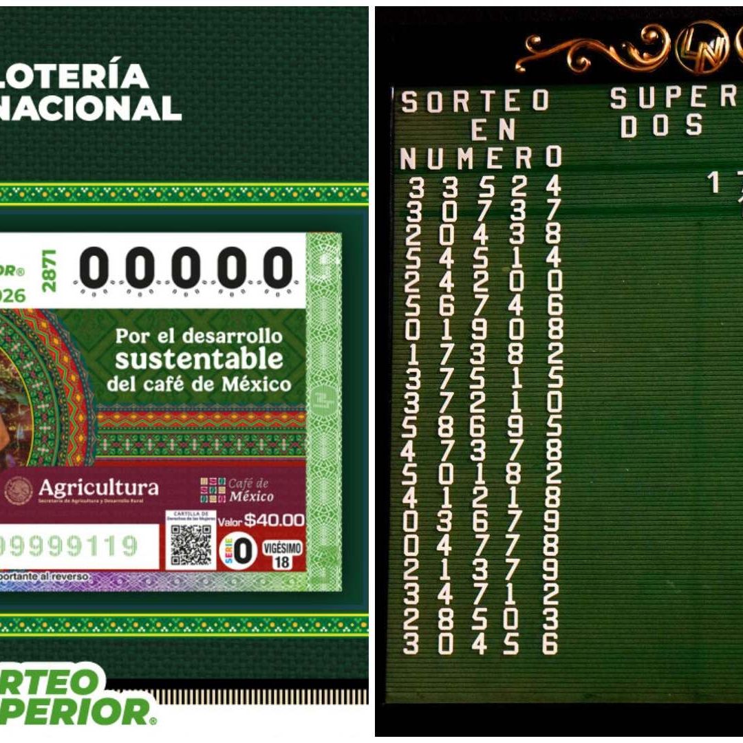 Conoce dónde cayó el premio mayor del Sorteo Superior 2871 de la Lotería Nacional
