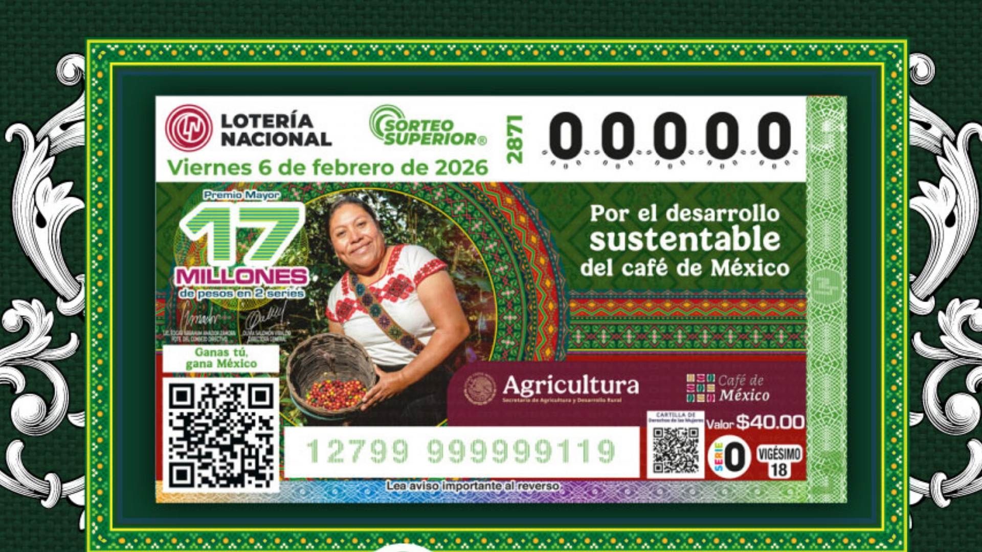 Resultados Sorteo Lotería Nacional hoy 6 de febrero 2026 premio mayor y ganadores de la rifa Superior 2871