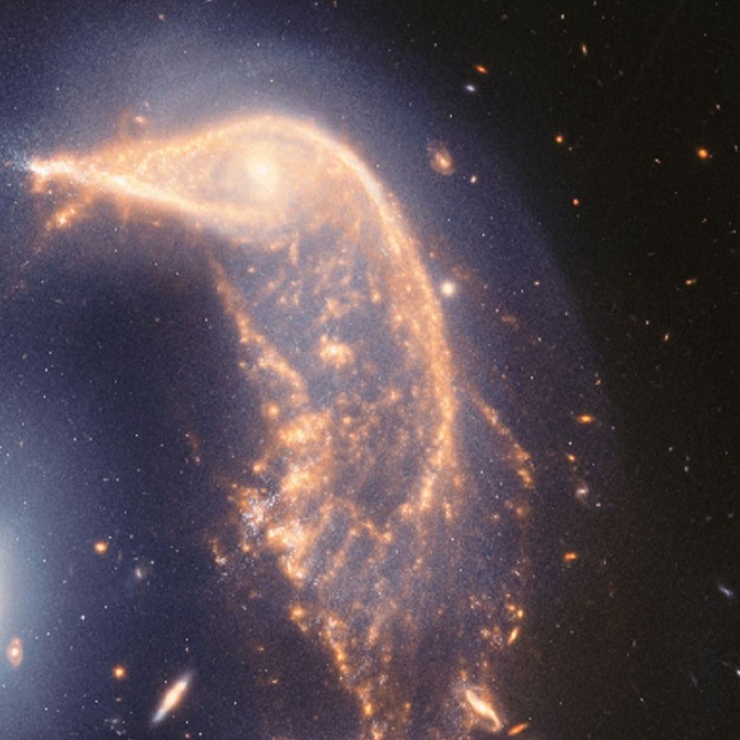 Galaxias en interaccióncaptadas por el Telescopio James Webb