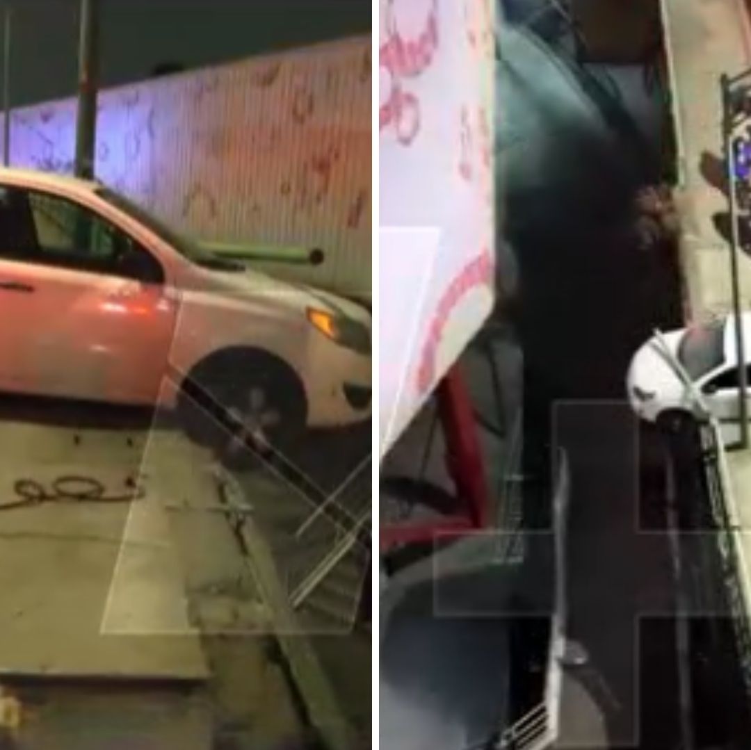 Auto Queda Colgando de Puente Luego de Chocar contra Tráiler en Azcapotzalco